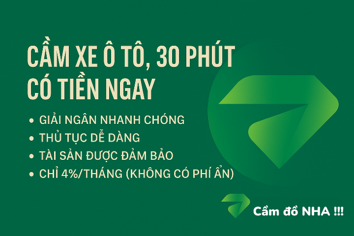 Cầm xe ô tô nhận tiền nhanh tại Cần Thơ