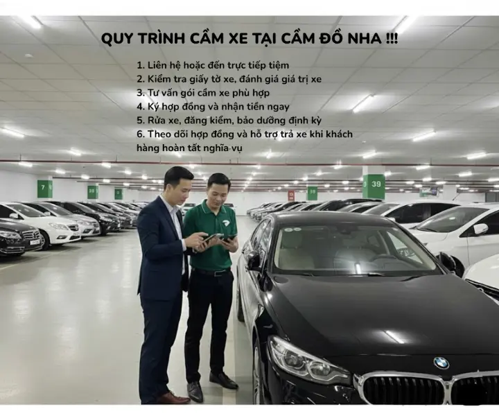 Quy trình cầm xe tại Cầm đồ NHA !!! Quy trình cầm xe tại Cầm đồ NHA !!!