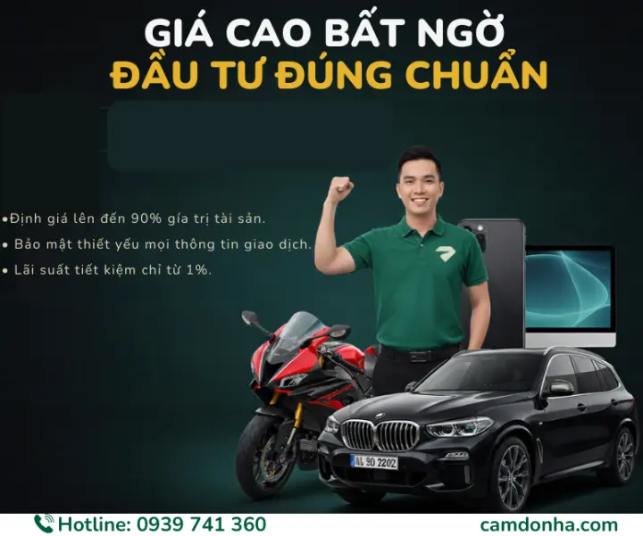 Định giá lên đến 90% giá trị xe tại Cầm đồ NHA !!!